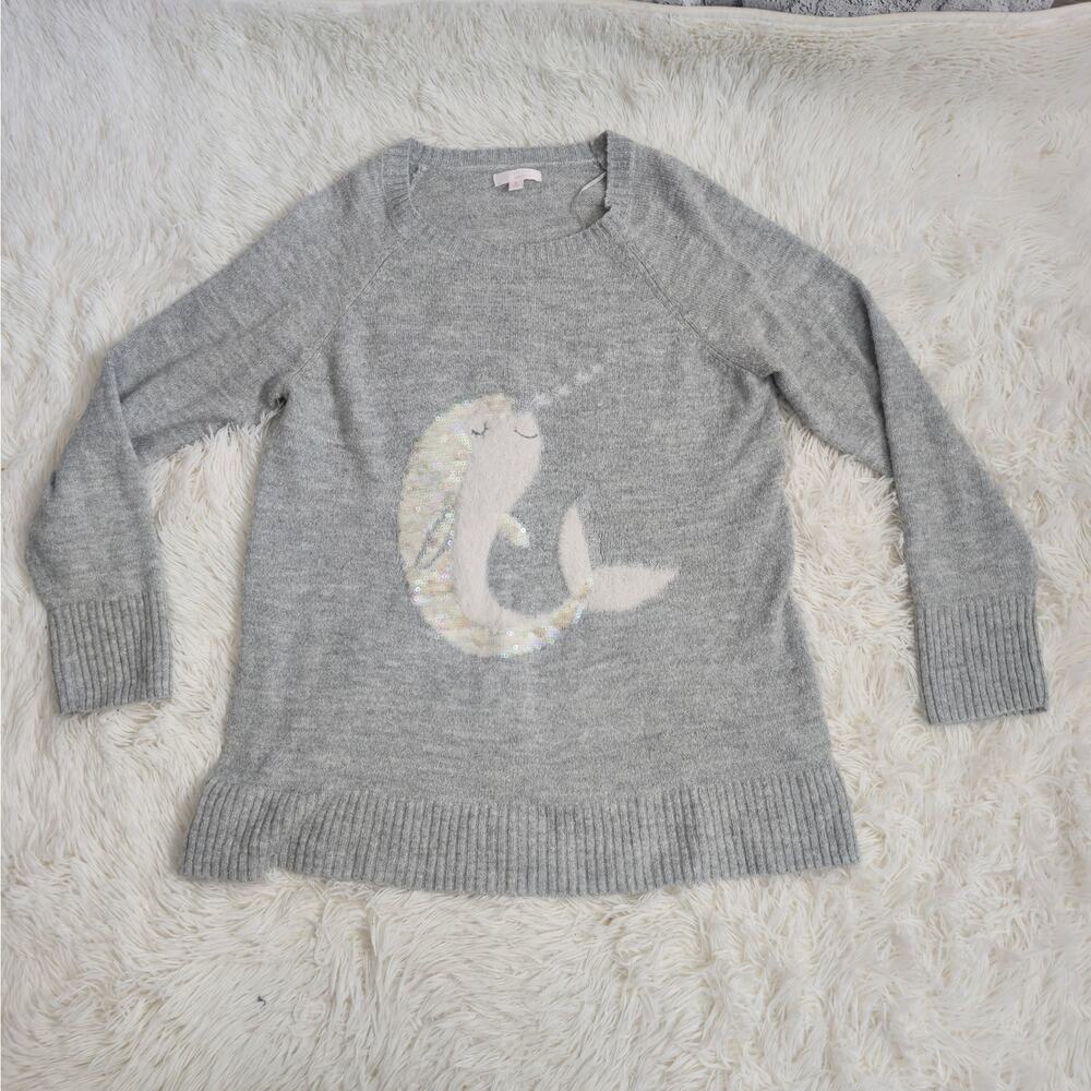 Lauren Conrad Gray Crewneck Mermaidcore Sweater - Picture 13 of 13